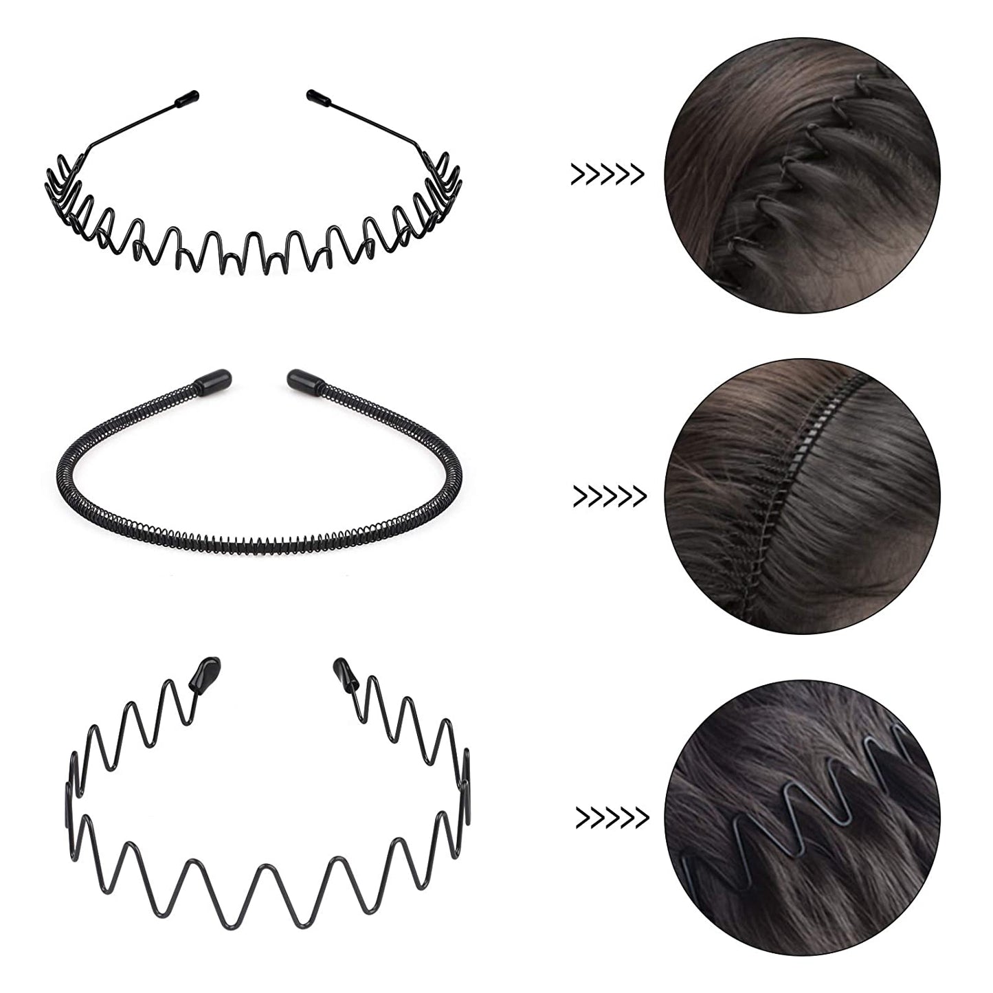 Unisex Metal Wavy Spring Hair